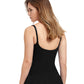 Back View Of Profile By Gottex Belle Curve D-Cup Scoop Neck Underwire Tankini Top | PROFILE BELLE CURVE BLACK AND WHITE