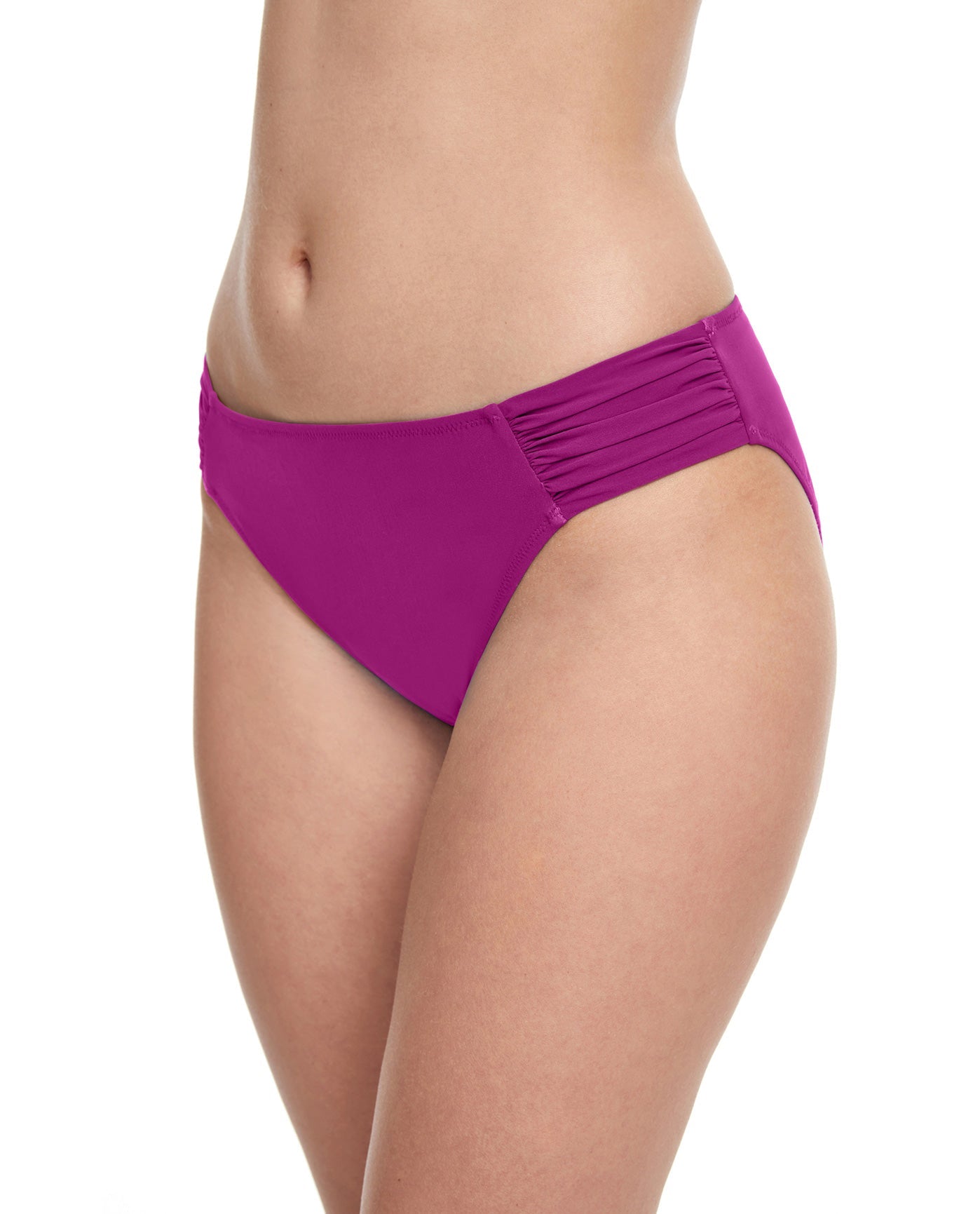 Side View Of Profile By Gottex Tutti Frutti Side Tab Hipster Bikini Bottom | PROFILE TUTTI FRUTTI WARM VIOLET