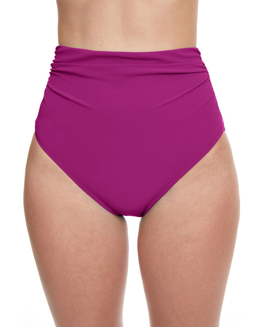 Front View Of Profile By Gottex Tutti Frutti High Waist Tankini Bottom | PROFILE TUTTI FRUTTI WARM VIOLET