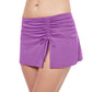 Side View Of Profile By Gottex Tutti Frutti Side Slit Swim Skirt | PROFILE TUTTI FRUTTI WARM PURPLE
