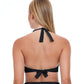 Back View Of Profile By Gottex Tutti Frutti C-Cup Surplice Halter Bikini Top | PROFILE TUTTI FRUTTI BLACK