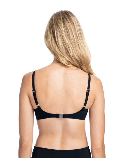 Back View Of Profile By Gottex Tutti Frutti F-Cup Push Up Underwire Bikini Top | PROFILE TUTTI FRUTTI BLACK