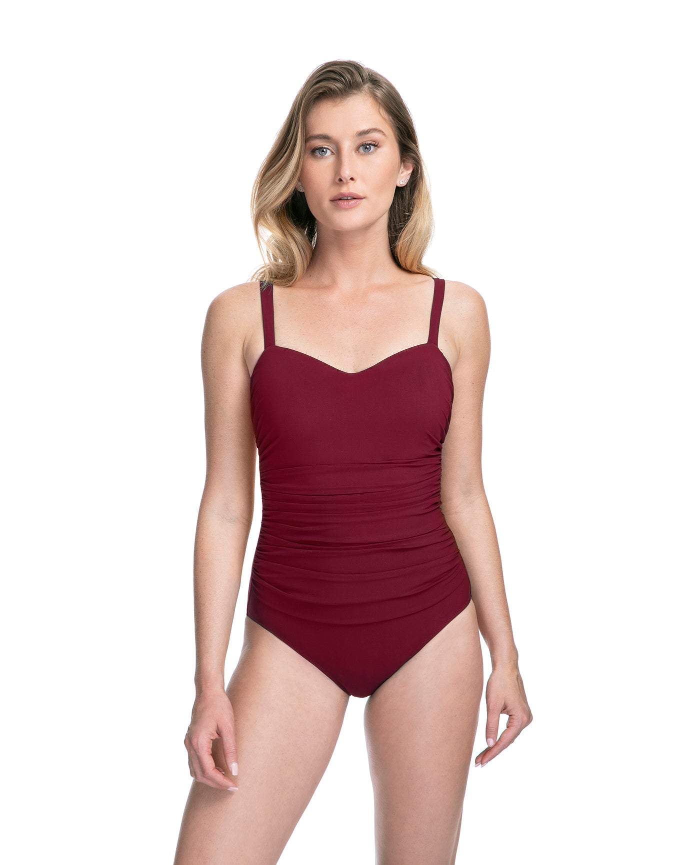 Profile by Gottex Tutti Frutti F-Cup Scoop Neck Shirred Underwire One Piece  Swimsuit, One Piece
