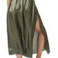 Back View Of Luma Long Cover Up Skirt | LUMA IVY KHAKI