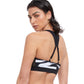 Back View Of Free Sport Upstream D-Cup Y-Back Bikini Top | FREE SPORT UPSTREAM BLACK AND WHITE