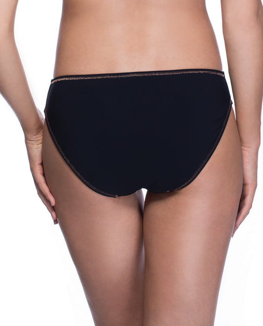 Back View Of Free Sport Dna Hipster Swim Bottom | FREE SPORT DNA BLACK AND WHITE