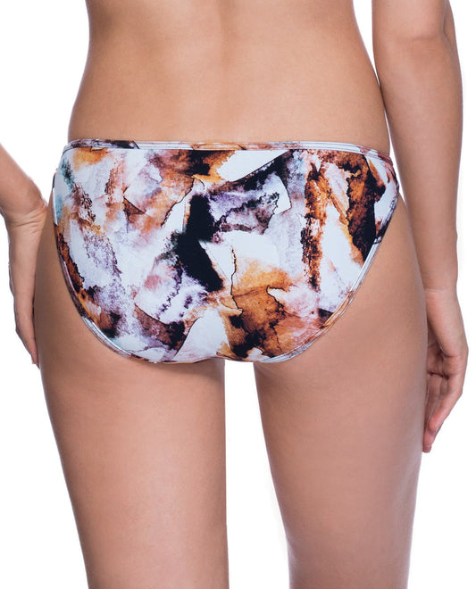 Back View Of Free Sport Moonstone Low Rise Hipster Swim Bottom | FREE SPORT MOONSTONE BROWN
