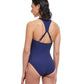 Back View Of Free Sport Olympic Dream Round Neck Y-Back Zippered One Piece Swimsuit | FREE SPORT OLYMPIC DREAM