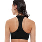 Back View Of Free Sport Ultimate Wave High Neck V-Back Bikini Top | FREE SPORT ULTIMATE WAVE BLACK