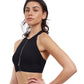 Side View View Of Free Sport Ultimate Wave High Neck V-Back Bikini Top | FREE SPORT ULTIMATE WAVE BLACK
